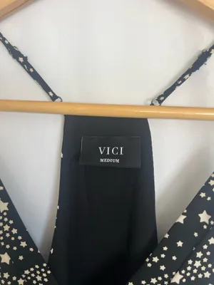 Vici Black and White Starprint spaghetti strap top thumbnail 2