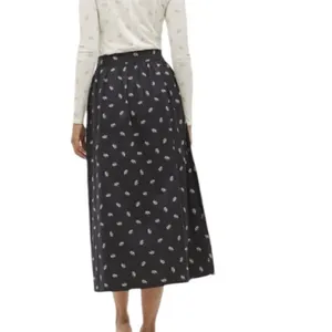 Hill House the Krista Skirt in black floral jacquard XS NWT thumbnail 3