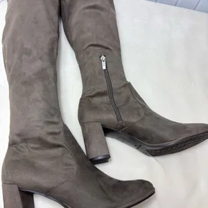 Marc Fisher‎ Over the Knee Boots Suede Taupe Size 8M thumbnail 6