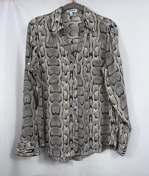 Express Portofino Snakeskin Print Shirt Women’s M thumbnail 1