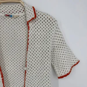 Free People Cabana Fauxchet Cardigan Top XS Ivory Boho Crochet Beach Coverup thumbnail 7