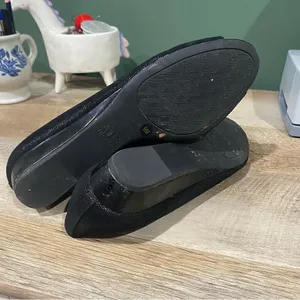 Alex Marie Black Leather Wedge Flats Size 9 thumbnail 9