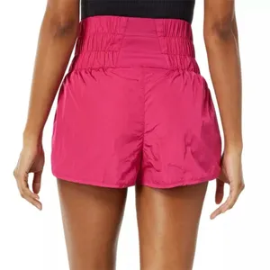 Free People Movement High-Rise Way Home Berry Lined Shorts, Large thumbnail 6