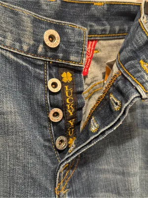 Lucky Brand Gene Montesano Jeans Women’s 8/29 Straight Leg USA Distressed thumbnail 7