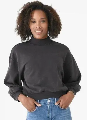 Levi's Black Mockneck Crop Sweatshirt thumbnail 1