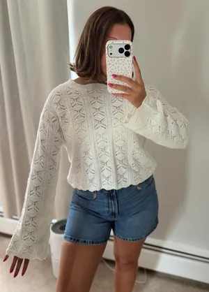 Knit see through top White Size L thumbnail 1