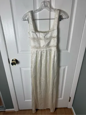 House of CB Illiana Ivory Real Silk Maxi Dress XS thumbnail 4