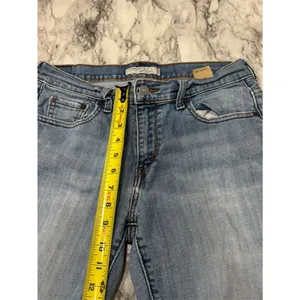 Levi's 505 distressed hem Light Wash Straight Leg Jeans size 8 casual thumbnail 5