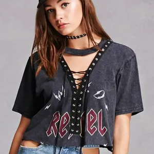 ✨ Forever 21 Lace Up New York City Crop Tee Shirt✨ thumbnail 1