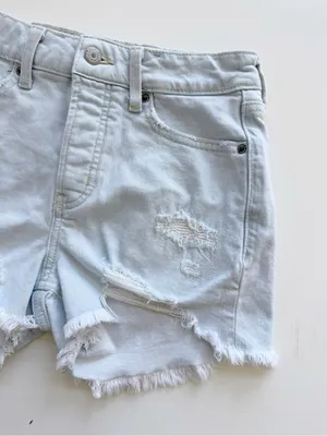 Old Navy High Rise O.G Straight Distressed Cut Off Jean Shorts Size 0 thumbnail 3