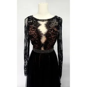 Sherri Hill 53565 Black Lace Open‎ Back Gown Size 4 NWT $750 thumbnail 6