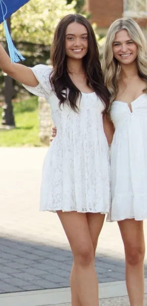 Nordstrom Lace Puff Sleeve Dress- White thumbnail 3
