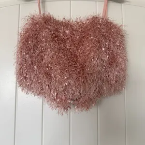 Olive Tree NEW Fluffy Blush Pink Y2K Fairycore Bandeau Top ✨🩰 Soft Shaggy Tube Top – Size S thumbnail 2