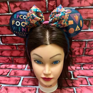 Disney Colorful Epcot Food & Wine Festival 2022 Mickey Ears thumbnail 2