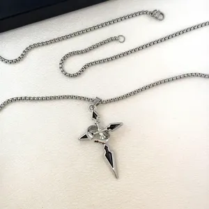 Cross Pendant Necklace for Men Women Streetwear Punk Hip Hop Unisex Style thumbnail 3