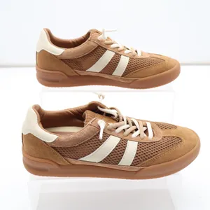 Verdict Women's Tan Mesh Suede Soccer Style Sneakers Size 6 Gum Sole thumbnail 3