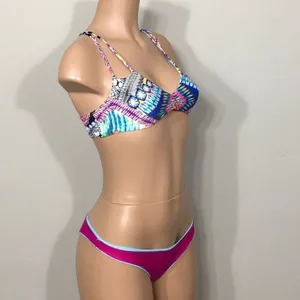 PILYQ multicolored reversible bikini set. NWT thumbnail 3