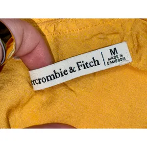 Abercrombie & Fitch Yellow Linen Spaghetti Strap Sleeveless Slip Mini Dress Sz M thumbnail 4
