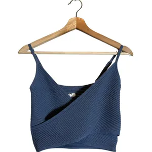 Aerie Cross Front Sweater Tank Top Women's Medium Marbled Blue Summer Going Out thumbnail 3
