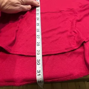 Free People Downtown Girl flowy high neck tunic Apple Valley red‎ size S NWT thumbnail 7