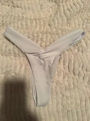 SheIn Ruched High Waist Thong Bikini Bottom thumbnail 2