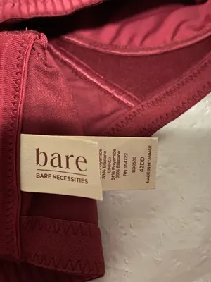 Bare Necessities Ribbed Underwire Bra in Wine Red Size undefined thumbnail 4