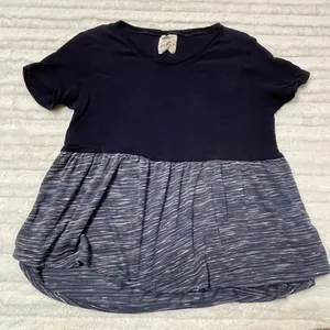 Wild Blue X Sadie Robertson Women Blue‎ Short Sleeve Blouse Fits like Small S thumbnail 1