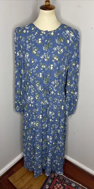 Reformation Lisse Dress in Blue Avery‎ Floral Sz 8 thumbnail 1