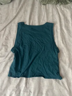 Madewell Sleeveless Crop Tank Top - Teal thumbnail 7