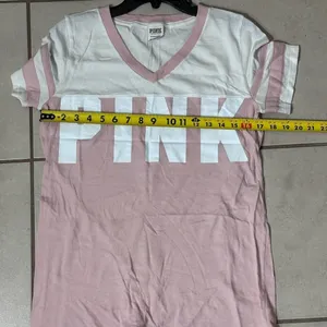 PINK Victoria’s Secret Women White/Pink Top Shirt Size Small.‎ thumbnail 6