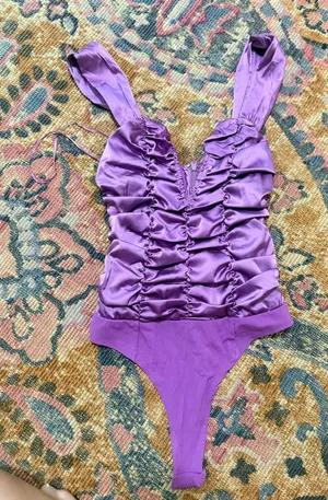 Purple bodysuit boutique thumbnail 1