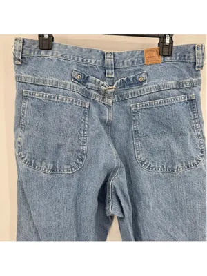 Vintage 90s Y2K Lee Riders Straight Leg Jeans Buckle Detail Light Wash HEMMED 16 thumbnail 4