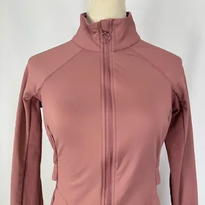 Fabletics Rosalia‎ Performance Full Zip Athletic Thumbholes Mauve Pink Small thumbnail 4