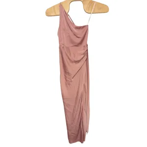 712 | Lulus Dusty Rose One Shoulder Satin Maxi Dress Formal Bridesmaid Size Small thumbnail 12