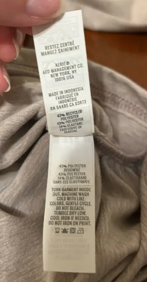 Aerie OFFLINE Ruched Cropped Long Sleeve with Thumbholes thumbnail 9