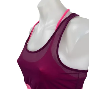 Alo Yoga Women's Pink Mesh Racerback Workout Athletic Sports Bra Crop Top Size M thumbnail 2