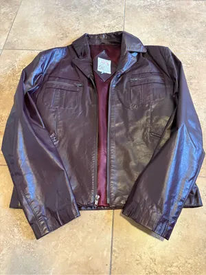 Burgundy Leather Jacket thumbnail 1