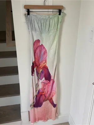 Anthropologie Conditions Apply Chloe Strapless Maxi Dress in Floral Print thumbnail 3