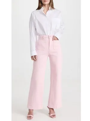 Rollas Sailor Jean Size 24 Pink High Waisted Wide Leg Patch Pocket Pants Retro‎ thumbnail 13
