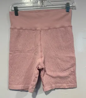 Pink Aerie floral embossed biker‎ shorts thumbnail 1