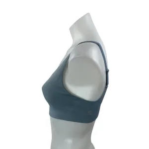 Lululemon Women's Blue Scoop Neck Yoga Athletic Sports Bra Crop Top Size 6 A/B thumbnail 2