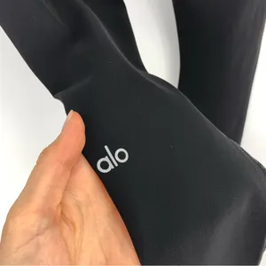 ALO YOGA 7/8 High-Waist Ripped Warrior Black S thumbnail 8