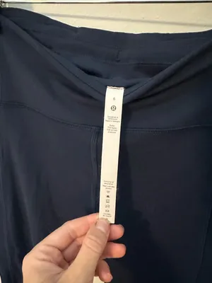 Lululemon Invigorate high rise crop leggings navy 17” thumbnail 4