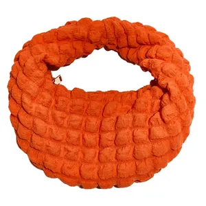 PrettyLittleThing Quilted Curved Grab Bag in Orange thumbnail 1