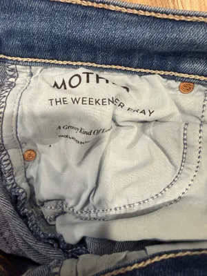 Mother The Weekender Fray Groovy Kind of Love Flare Wide Leg Jeans Women's US 28 thumbnail 5