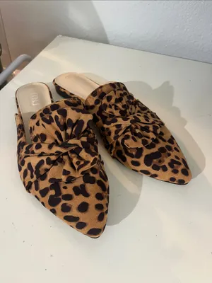 Musshoe Women’s Leopard Print Mules Size 10 Animal Print thumbnail 2