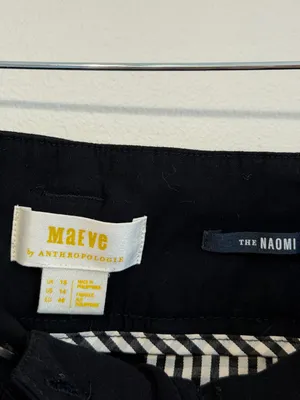 Anthropologie Maeve The Naomi Flare Pants Size 14 Black Stretch thumbnail 3