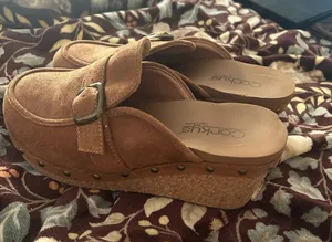 Corkys Tan Slip-On Shoe with Embossed Logo thumbnail 1