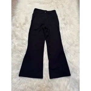 Halara Womens Sz Small Regular Cropped Flare Trouser Black Pull On Ponte Pockets thumbnail 7