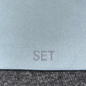 Set Active Box Cut Bra Size XS Grey Blue Color Athleisure Workout Sports Bra thumbnail 3